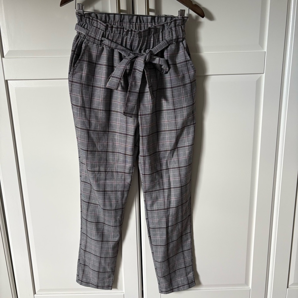 Stylish Gray Plaid trousers streetwear society